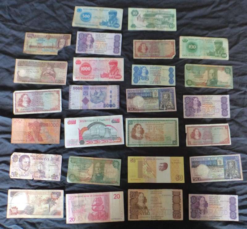 26 Old African Banknotes including South Africa