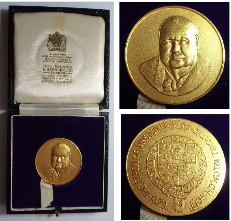 Hallmarked Sterling Silver Medal: Winston Churchill