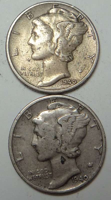 USA Mercury Dime 1940 (D & P)