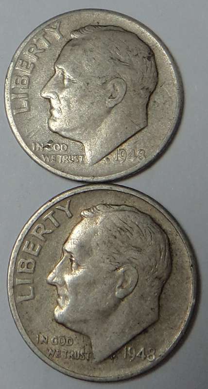 USA Roosevelt Dime 1948 (S & P)