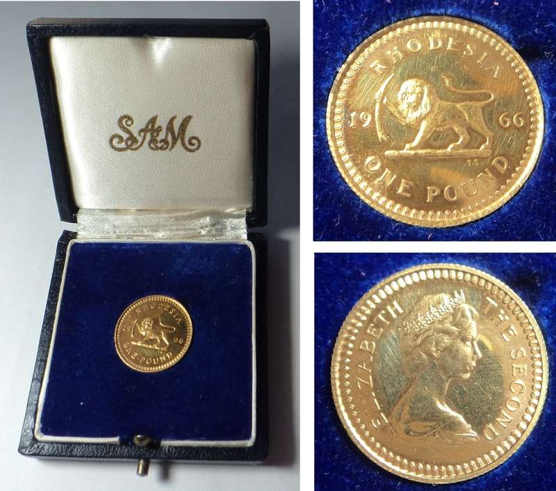 Rhodesia: Gold Proof One Pound of 1966