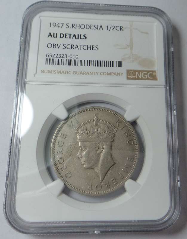 Rhodesia: Half Crown of 1947: NGC graded AU details