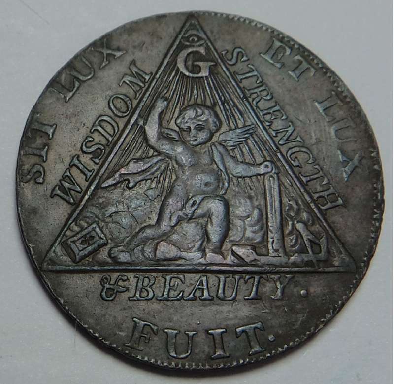 Middlesex, Prince of Wales Elected, Masonic Half Penny 1790