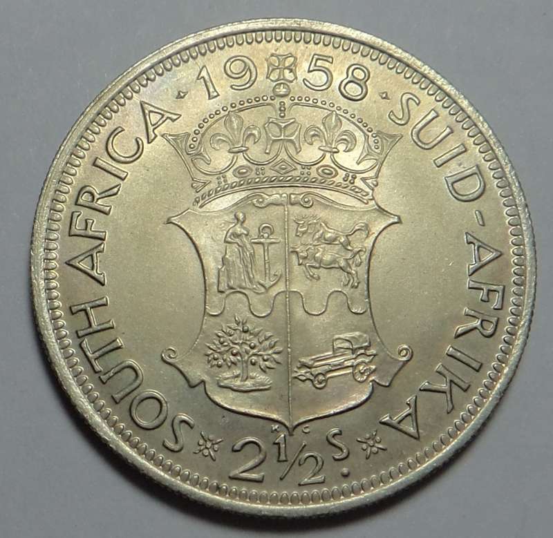 Union of South Africa: UNC Half Crown of 1958