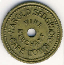 Sedgwicks Cape Town Wine Merchant Token (C.V. R300)