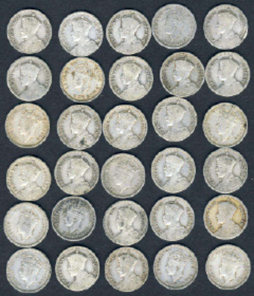 Thirty (30) Sterling Silver Rhodesian Tickies