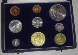 FIRST R.S.A. LONG PROOF SET (1961) with BOTH Gold Coins