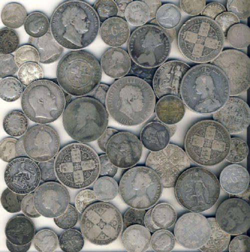 STERLING SILVER: Georgian, Victorian, Edwardian, and Paul Kruger (ZAR) silver