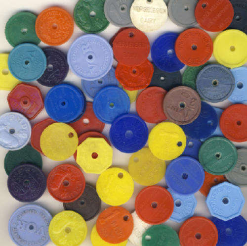 Sixty-Five (65) old South African Milk Token Coupons (Not Researched)