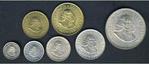 COMPLETE: The FIRST coin set of the Republic of South Africa (1961)