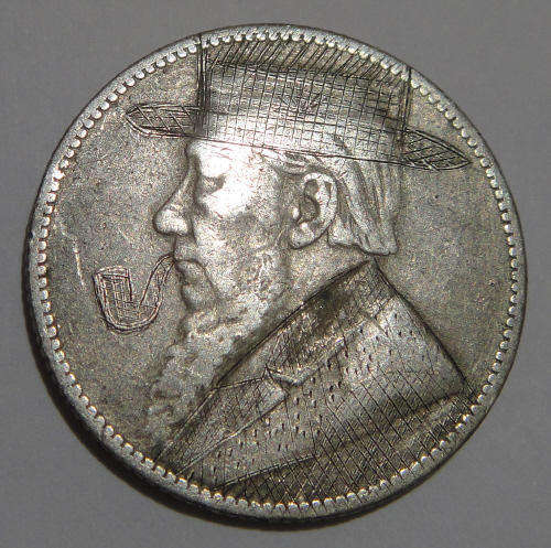 P.O.W. or Trench Art : Boer War : 1895 Pipe and Hat Shilling