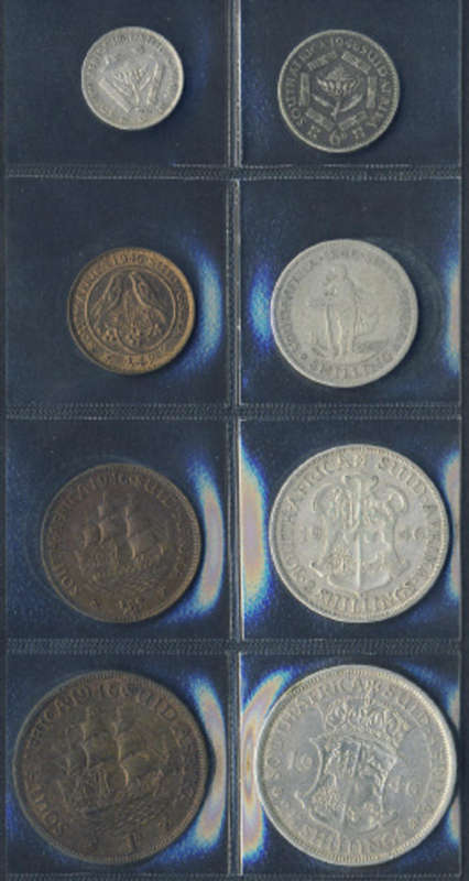 COMPLETE: Union of South Africa Coin Set : 1946