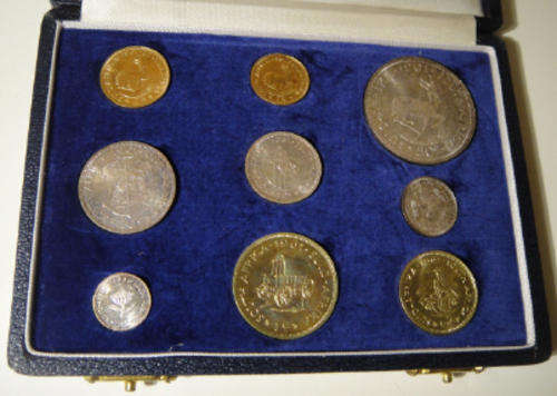 LONG RSA Proof Set : First Decimal Long Proof Set (1961): (Including GOLD Two Rand and One Rand)