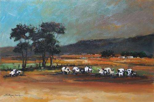 Original oil painting by JOHANN VAN RENSBURG