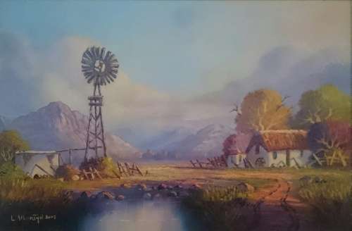 Original oil painting by Leslie Albertyn