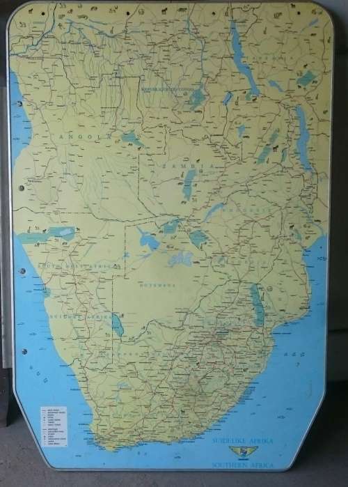 Unique old map on an old JURGENS caravan table