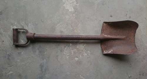 Old steel spade as per photo