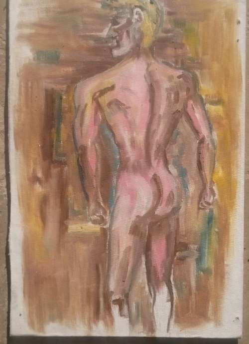 Original oil painting NAKED MAN