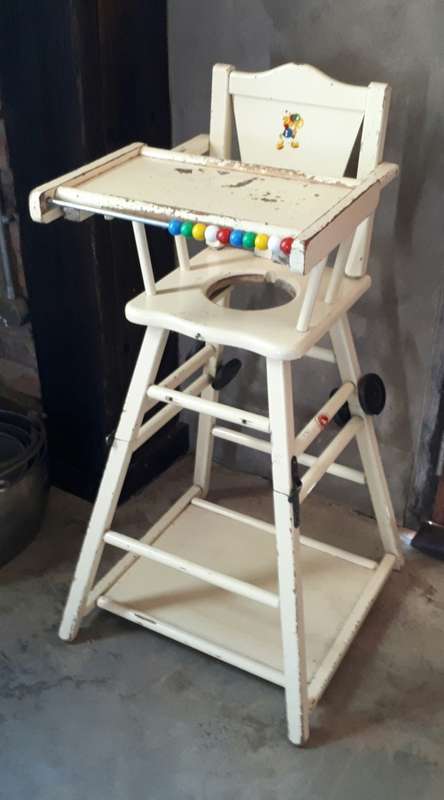 Antique Vintage Wooden Baby Chair