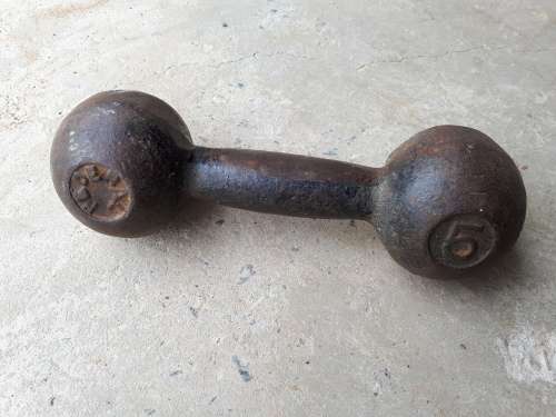 Vintage 5kg FEDERAL dumbbell