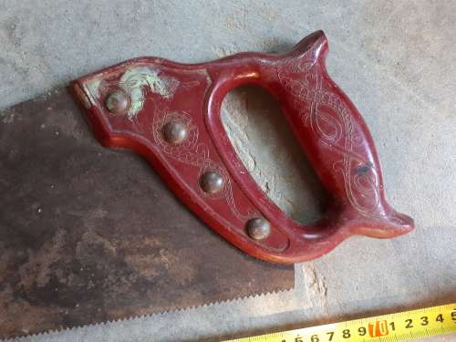 Wood saw with plastic handle