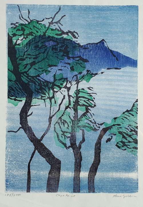ALICE GOLDIN - Original woodblock art work - KAAPPUNT - 175/250