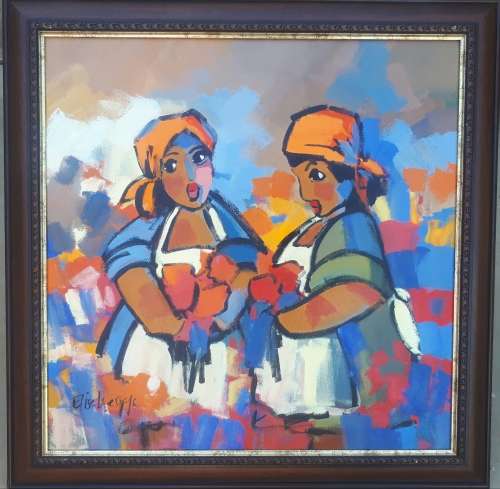 Original framed oil painting by ELIZE WESSELS