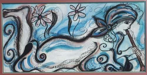 Original mixed mediun artwork by Y. ALLEN