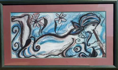 Original mixed mediun artwork by Y. ALLEN
