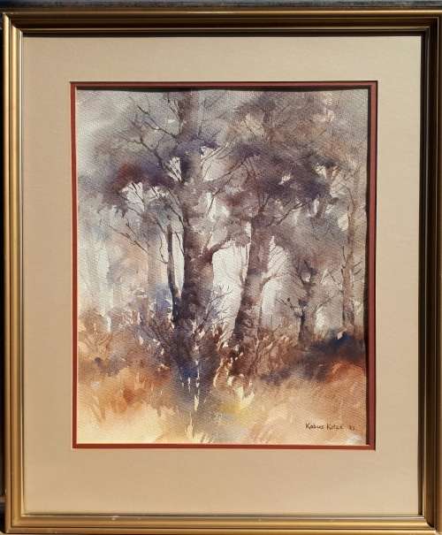 Original framed watercolour painting by KOBUS KOTZE