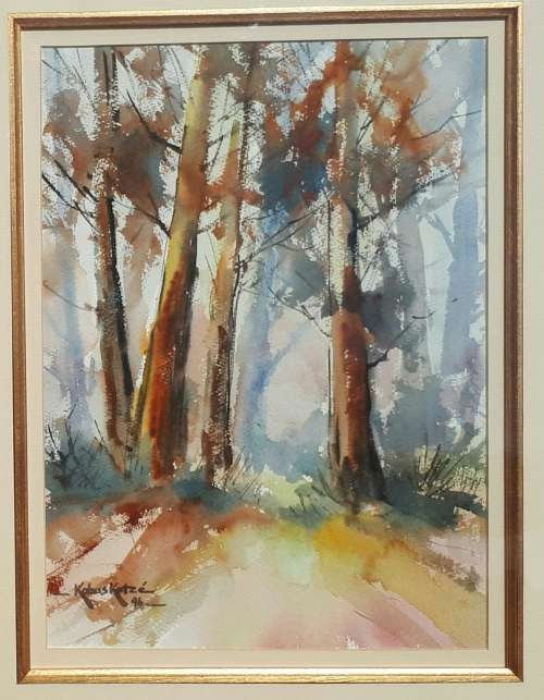 Original framed watercolour painting by KOBUS KOTZE