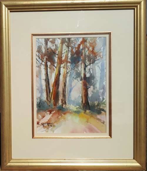 Original framed watercolour painting by KOBUS KOTZE