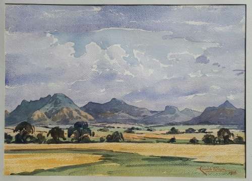 Original framed watercolour painting by EDWARD WIUM