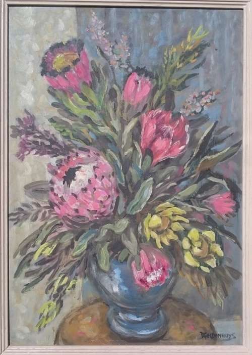 Original oil painting by D. GELDENHUYS