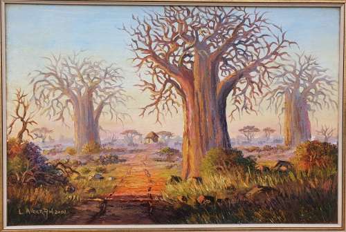 Oirignal oil painting by LESLIE ALBERTYN