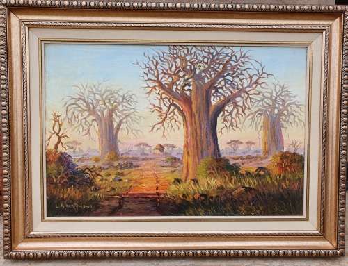 Oirignal oil painting by LESLIE ALBERTYN