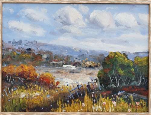 Original oil painting by T. BILL
