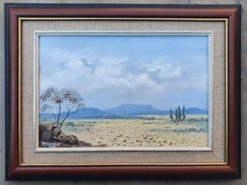Original oil painting by D.R. LIEBENBERG
