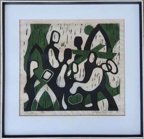 Original lino 1/3 - Pieta - by CASPER STEENKAMP