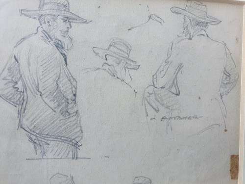 Original pencil sketch by ERICH MAYER