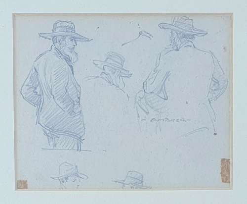 Original pencil sketch by ERICH MAYER