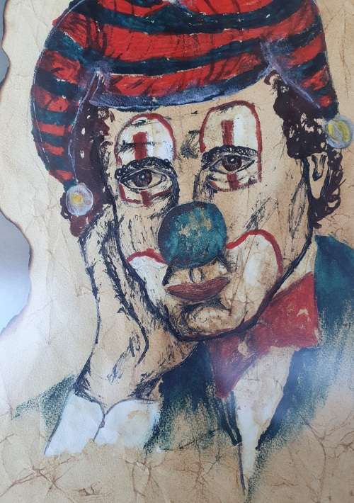 Original mixed medium painting by DOELYN