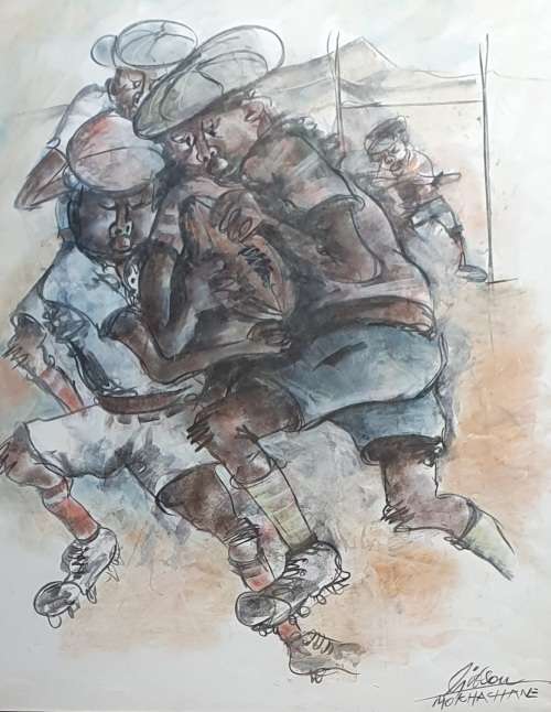 Original pastel painting by GIBSON MOCHACHANE