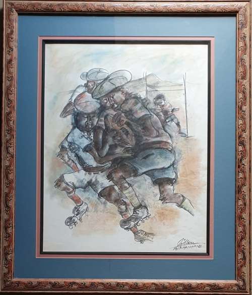 Original pastel painting by GIBSON MOCHACHANE