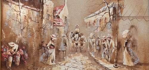 Original oil and sand painting by BORIS CHEZAR