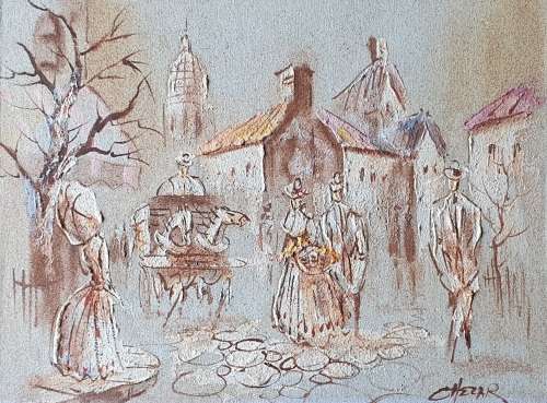 Original oil painting by BORIS CHEZAR