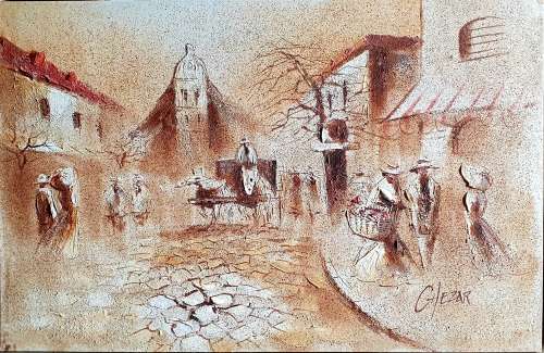 Original oil painting by BORIS CHEZAR