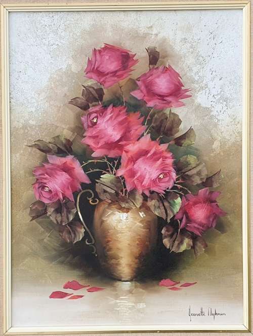 Original oil painting by JEANETTE DYKMAN - Red roses