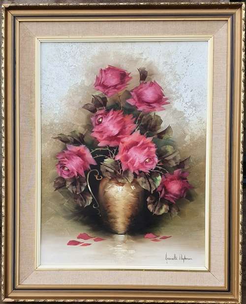 Original oil painting by JEANETTE DYKMAN - Red roses