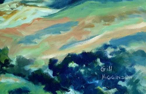 Original acrylic painting by GILL HIGGINSON - Drakensberg mountains
